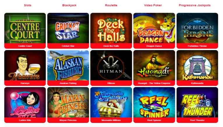 spin palace casino games