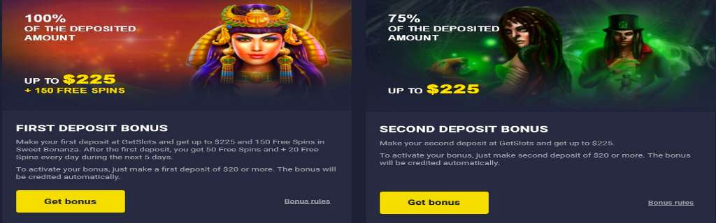 getslots casino bonuses and promotions